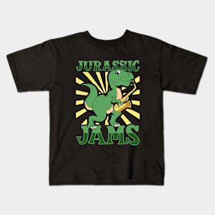 Jurassic Jams - TREX Saxophonist Kids T-Shirt